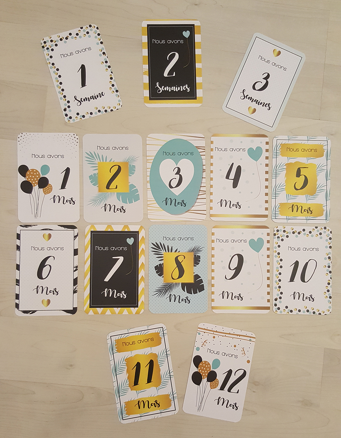 Cartes étapes {Free printable} - Les Petites Loutres