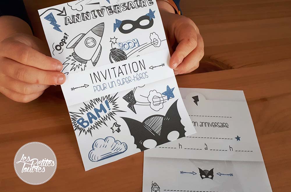 Carte d'invitation pour un anniversaire d'enfants à imprimer gratuit